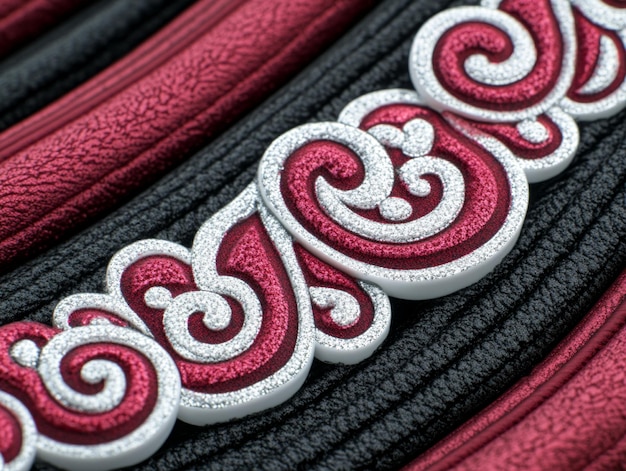 Zbliżenie na ścieg satynowy